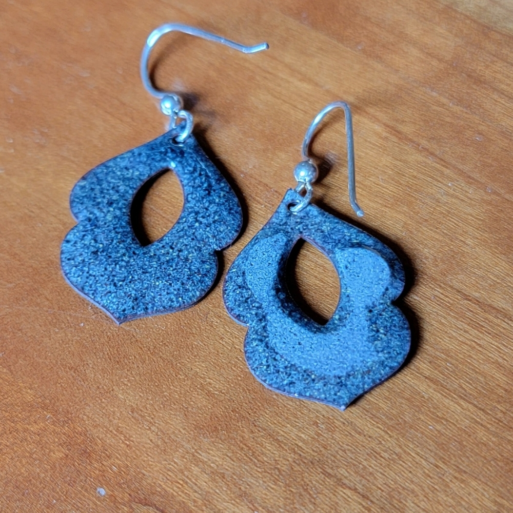 Hand Crafted Blue Gradient Earrings - image 5